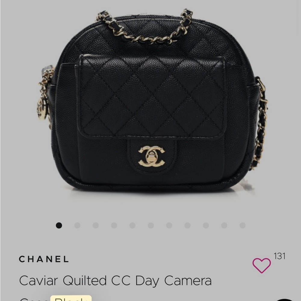 ❌SOLD❌CHANEL Black Quilted Caviar Camera Bag!